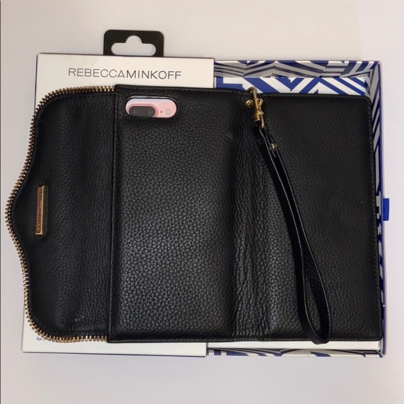 Rebecca Minkoff Black Leather MAB iphone Wristlet - Picture 4 of 13